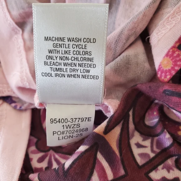 STARIALLE Sz S 3/4 Bell Sleeve Tunic Top Pink Purple V Neck Fairy Boho Hippie - Picture 10 of 14